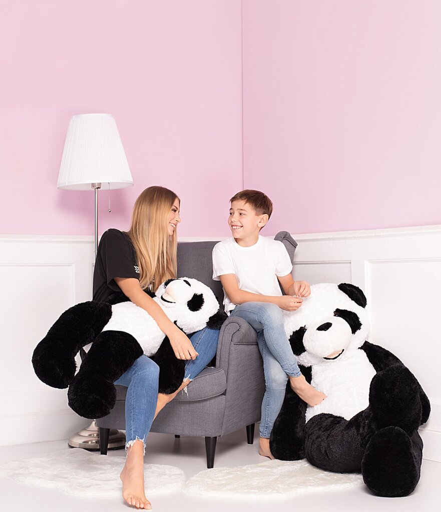 Suur Pehme Panda Pado 160 cm, Hall, Pehme Mänguasi hind ja info | Pehmed mänguasjad | kaup24.ee