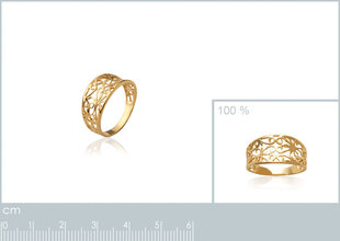 Кольцо с золотым покрытием 750°,  ⌀ 20, произведено во Франции цена и информация | Кольцо | kaup24.ee