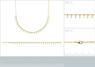 Браслет с золотым покрытием 750°, 18см, произведено во Франции цена и информация | Женские браслеты | kaup24.ee