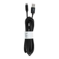 USB kaabel - Type C 2.0 Nahk C183 must 3 meetrit hind ja info | Mobiiltelefonide kaablid | kaup24.ee