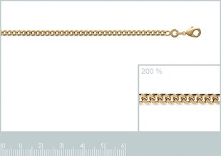 750° kullaga kaetud kett , 60 cm, toodetud Prantsusmaal цена и информация | Украшения на шею | kaup24.ee