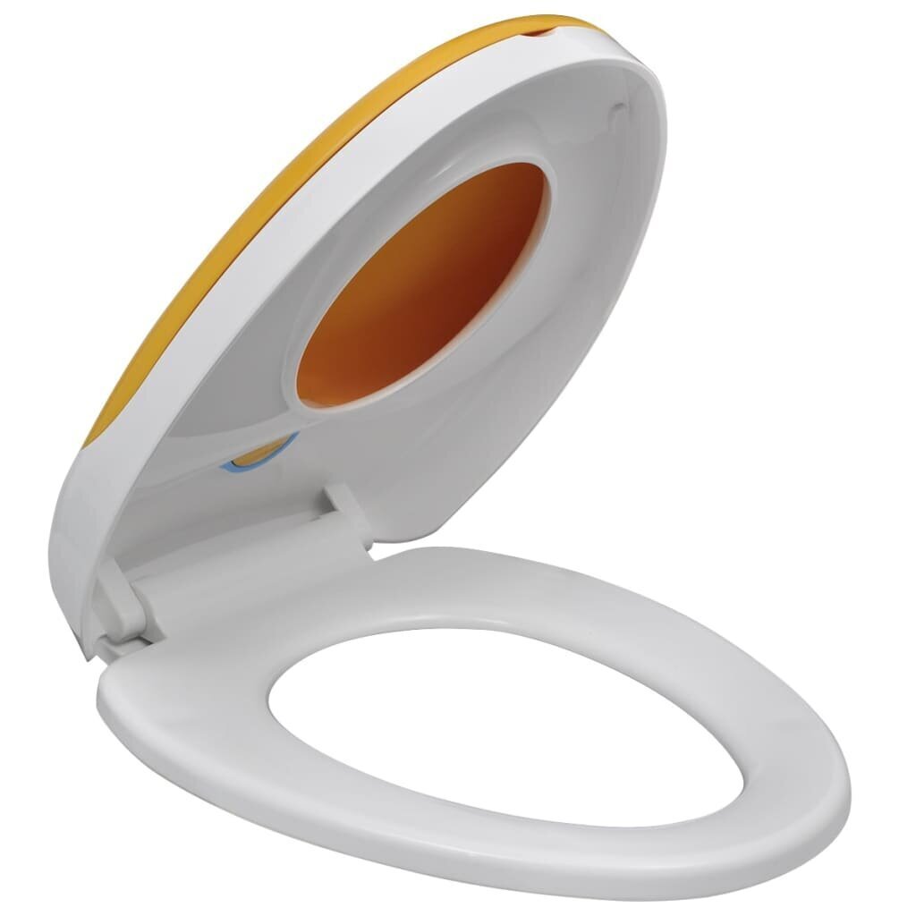 Valge ja kollane vaikse sulgemisega prill-laud hind ja info | WC-poti tarvikud | kaup24.ee