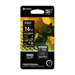 Platinet microSDHC secure digital + адаптер SD 16GB class 10 UI 70MB/s цена и информация | Адаптеры и USB-hub | kaup24.ee