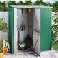 vidaXL aiakuur, roheline, 180,5x97x209,5 cm, tsingitud teras цена и информация | Kuurid ja aiamajad | kaup24.ee