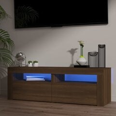 vidaXL telerialus LED-tuledega, pruun tamm, 120 x 35 x 40 cm hind ja info | TV alused | kaup24.ee