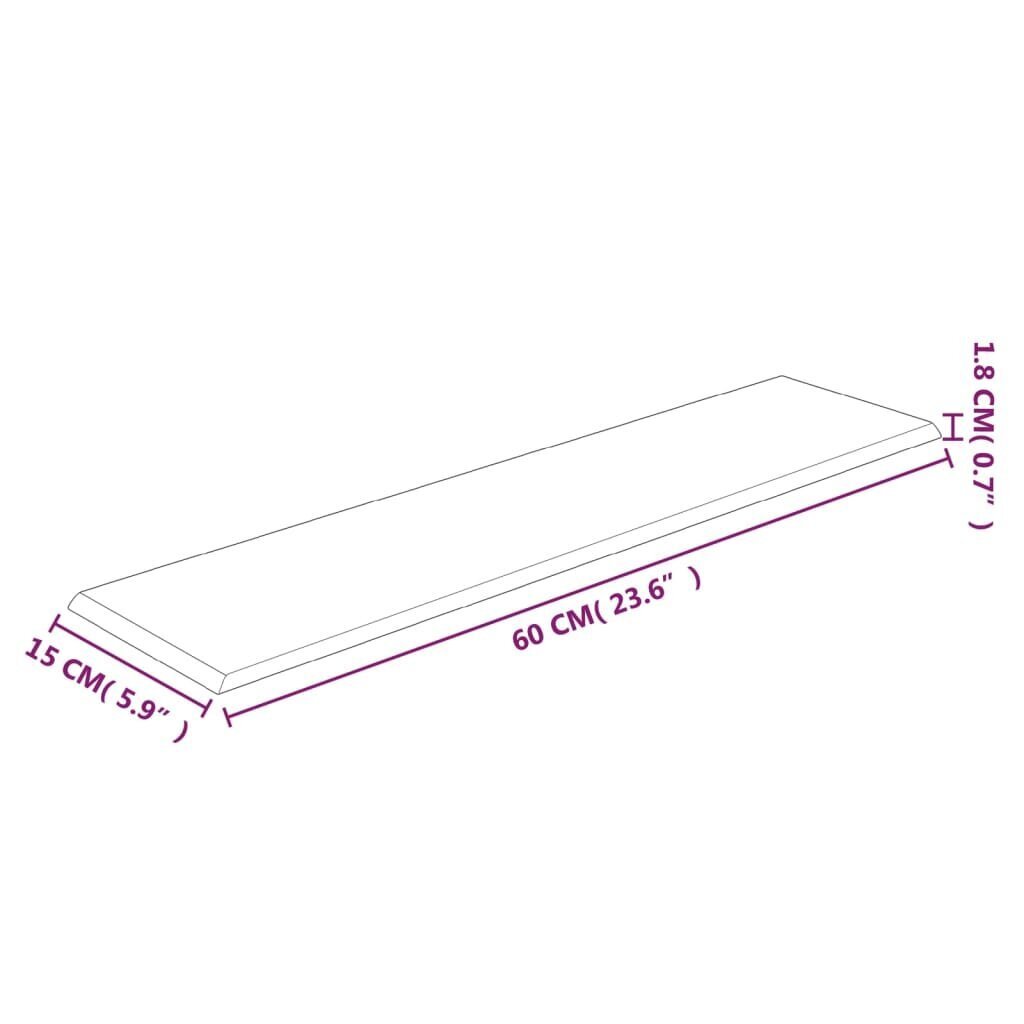 vidaXL seinapaneelid 12 tk, pruun, 60 x 15 cm, kunstnahk, 1,08 m² цена и информация | Lae-, seinakaunistus elemendid | kaup24.ee