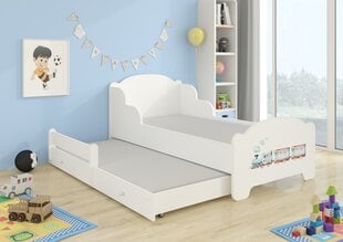 Детская кровать Amadis II Railway 160x80см с матрасом цена и информация | Детские кровати | kaup24.ee