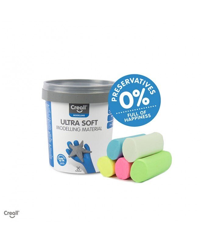 Creall Ultra Soft pehme plastiliin pastellvärvide modelleerimiseks, 300g. hind ja info | Arendavad mänguasjad | kaup24.ee