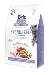 Brit Care Cat Grain-Free Sterilized Weight Control kassitoit 0,4kg hind ja info | Brit Care Kassidele | kaup24.ee