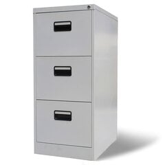 Металлический офисный шкафчик с 3 ящиками, серый цена и информация | Шкафчики в гостиную | kaup24.ee