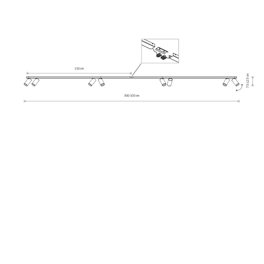 Laevalgusti Nowodvorski Mono 2x150 7750, valge цена и информация | Laelambid | kaup24.ee