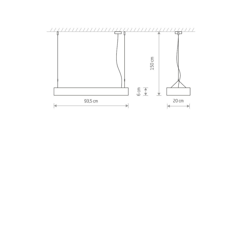 LED valgusti Nowodvorski Soft 90X20 7545, valge hind ja info | Rippvalgustid | kaup24.ee