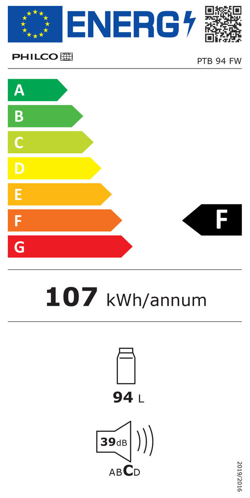 Philco PTB 94 FW hind ja info | Külmkapid | kaup24.ee