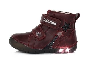 Кожаные ботинки для девочек "D.D.STEP.A050-288AL.Raspberry. цена и информация | Ботинки детские | kaup24.ee