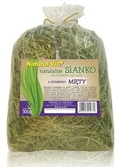 Benek Natural-Vit сено с мятой, 300 г цена и информация | Подстилка, сено для грызунов | kaup24.ee