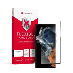 Защитная плёнка для экрана с олеофобным покрытием 9H Forcell Flexible Nano Glass 5D для Samsung Galaxy S22 Ultra, чёрная цена и информация | Защитные пленки для телефонов | kaup24.ee