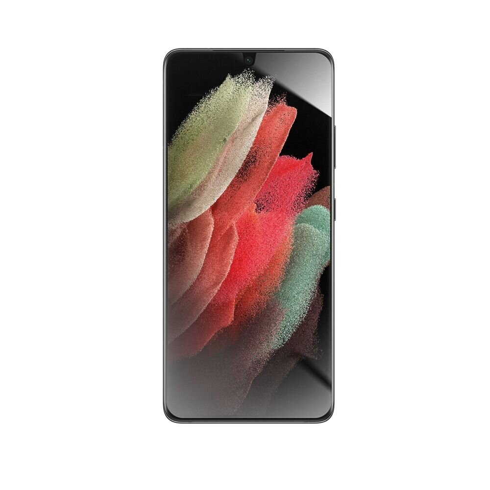 Ekraanikaitse 9H Forcell Flexible Nano Glass 5D for Samsung Galaxy S21 Ultra black (Hot Bending) working fingerprint scanner hind ja info | Ekraani kaitsekiled | kaup24.ee