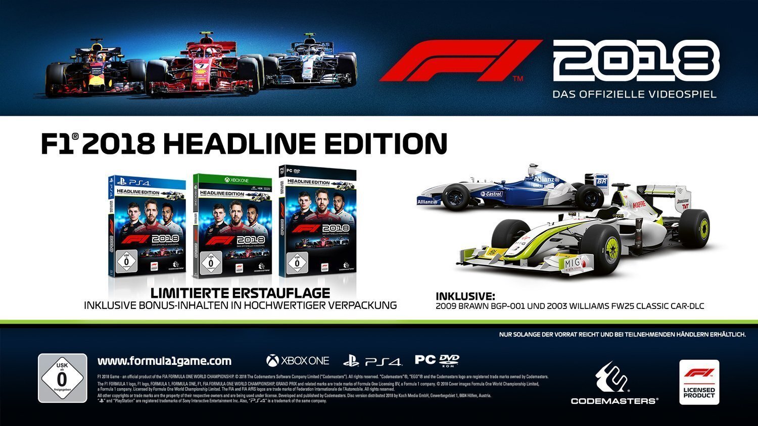 F1 2018 pealkirja väljaanne [PlayStation 4] hind ja info | Arvutimängud, konsoolimängud | kaup24.ee