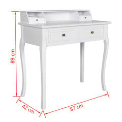 Косметический столик, белый цена и информация | Туалетные столики | kaup24.ee