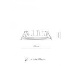 Süvistatav LED-valgusti Nowodvorski CL KOS 10W 8778 цена и информация | Монтируемые светильники, светодиодные панели | kaup24.ee