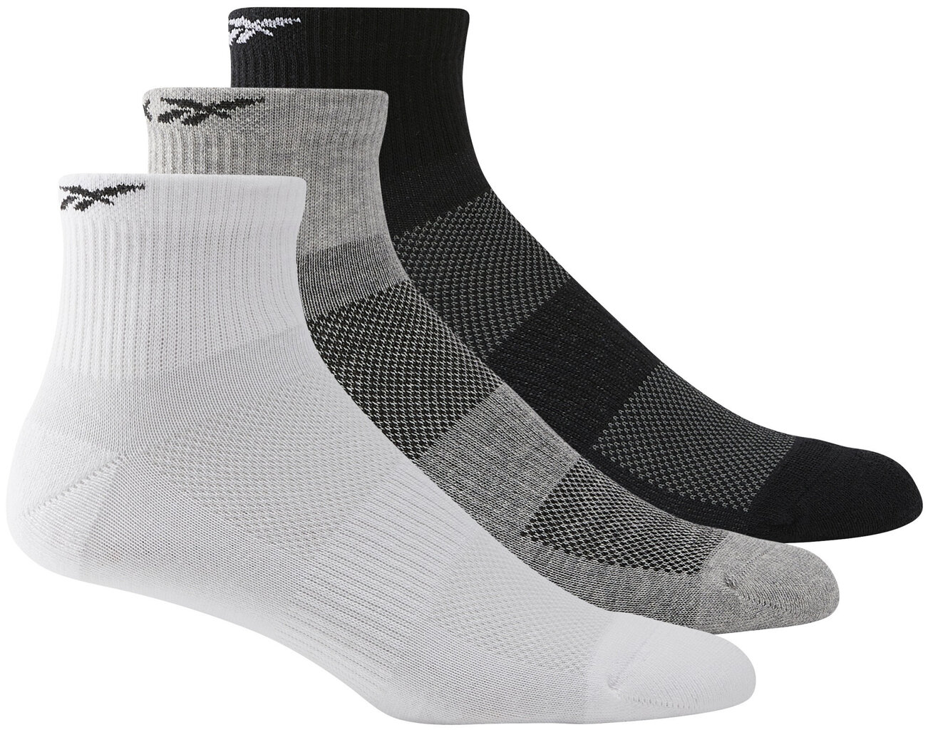 Reebok Sokid Te Ank Sock 3p White Black Grey H11292 H11292/37-39 цена и информация | Meeste sokid | kaup24.ee