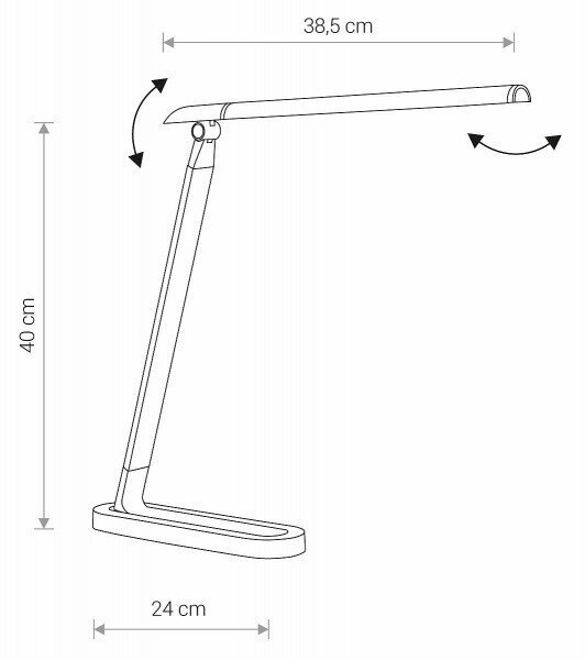 Lauavalgusti LED Nowodvorski Chic 8357, must/hõbedane hind ja info | Laualambid | kaup24.ee