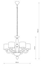 Подвесной светильник Nowodvorski Newport 8156, белый цвет цена и информация | Потолочный светильник, 38 x 38 x 24 см | kaup24.ee
