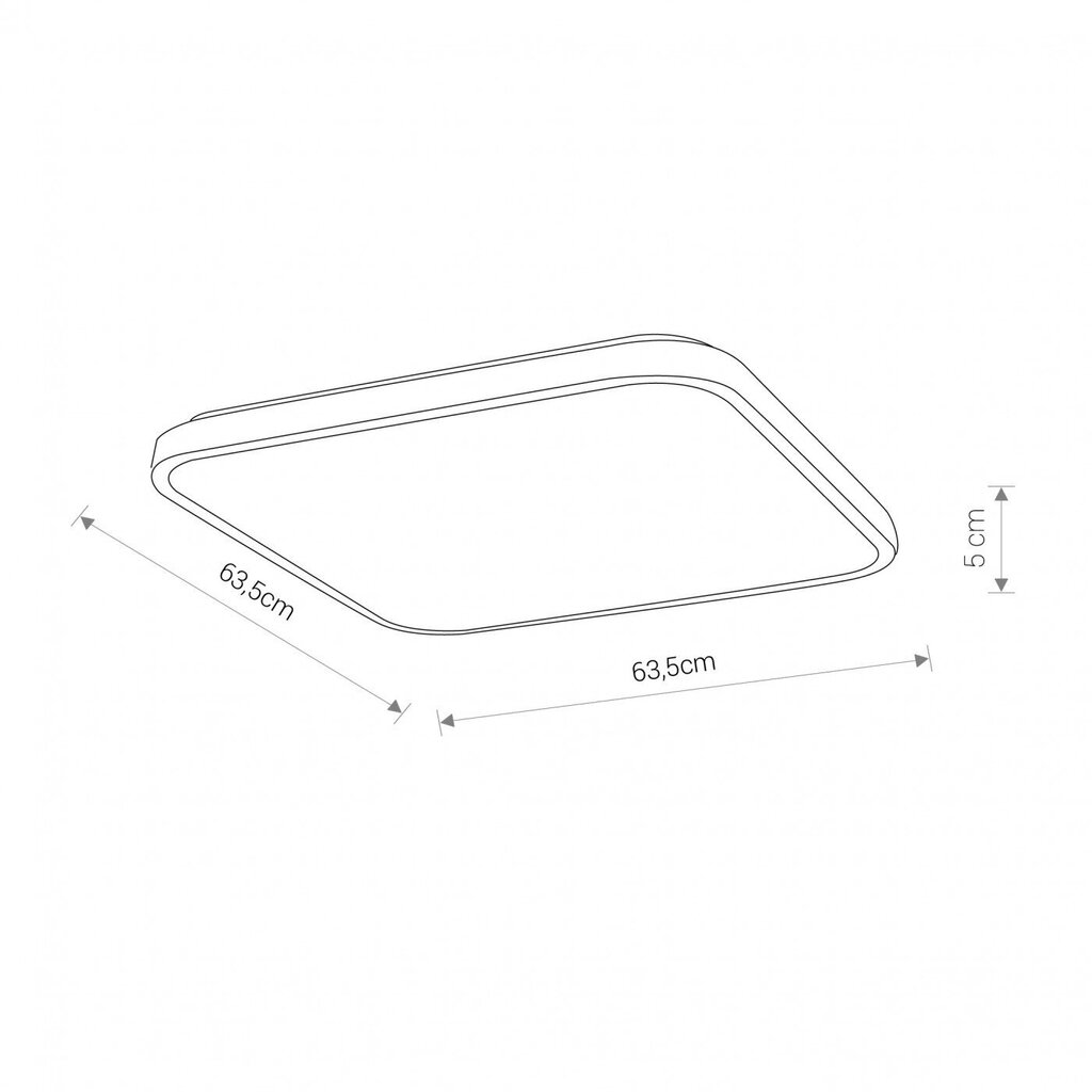 LED laevalgusti Nowodvorski Agnes Square 8114, valge hind ja info | Laelambid | kaup24.ee