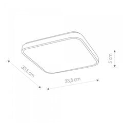 LED laevalgusti Nowodvorski Agnes Square 8108, must hind ja info | Laelambid | kaup24.ee