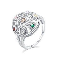 Игривое серебряное кольцо с цветными цирконами MOISS R00021 цена и информация | Кольцо | kaup24.ee