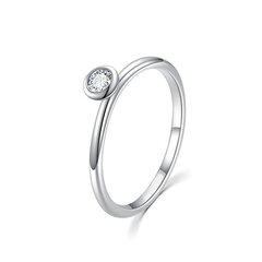 MOISS Очаровательное серебряное кольцо с прозрачным цирконом R00019 цена и информация | Кольцо | kaup24.ee