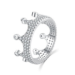 Роскошное серебряное кольцо с цирконами MOISS Королевская корона R00021 цена и информация | Кольцо | kaup24.ee