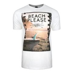 T-särk monotox beach white beach20white hind ja info | Meeste T-särgid | kaup24.ee
