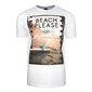 T-särk monotox beach white beach20white цена и информация | Meeste T-särgid | kaup24.ee