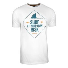 T-särk monotox surf risk white surfrisk20white hind ja info | Meeste T-särgid | kaup24.ee