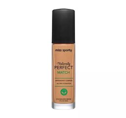 Niisutav jumestuskreem Miss Sporty Naturally Perfect Match 210 Golden Beige, 30ml цена и информация | Пудры, базы под макияж | kaup24.ee