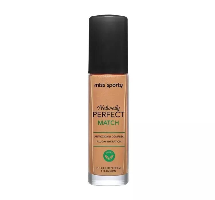 Niisutav jumestuskreem Miss Sporty Naturally Perfect Match 210 Golden Beige, 30ml цена и информация | Jumestuskreemid, puudrid | kaup24.ee