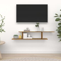 vidaXL seinale kinnitatav teleririiul, suitsutatud tamm, 125x18x23 cm цена и информация | Полки | kaup24.ee