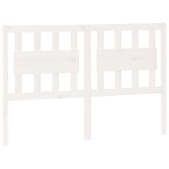 vidaXL voodipeats, valge, 125,5 x 4 x 100 cm, männipuit hind ja info | Voodid | kaup24.ee
