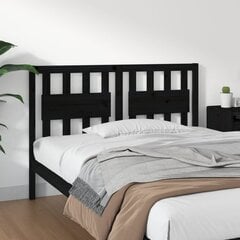 vidaXL voodipeats, must, 125,5 x 4 x 100 cm, männipuit hind ja info | Voodid | kaup24.ee