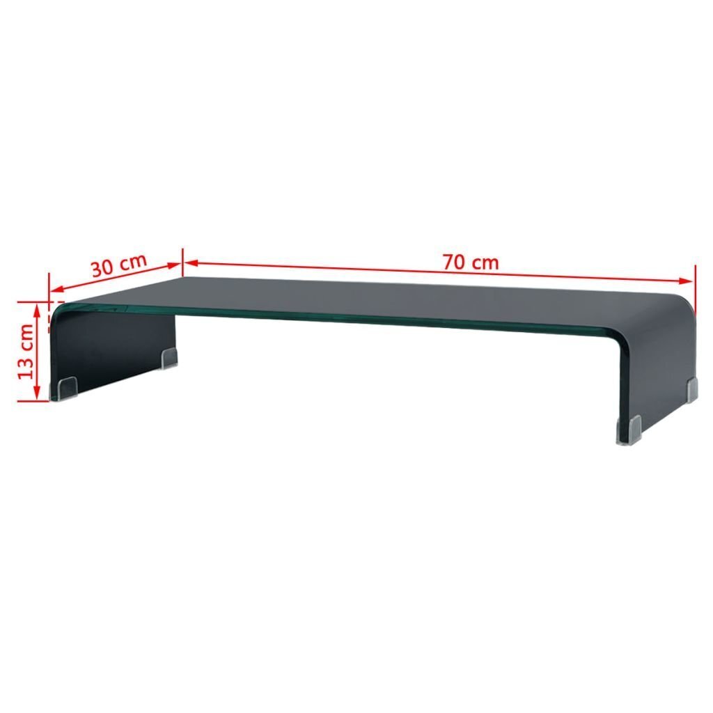 vidaXL telerialus klaasist 70 x 30 x 13 cm must цена и информация | TV alused | kaup24.ee