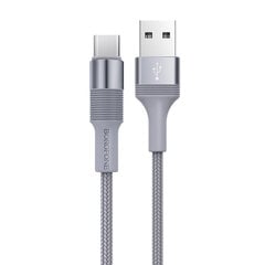 Kaabel Borofone BX21 Outstanding - USB to type C - 3 A, 1 meeter hind ja info | Mobiiltelefonide kaablid | kaup24.ee