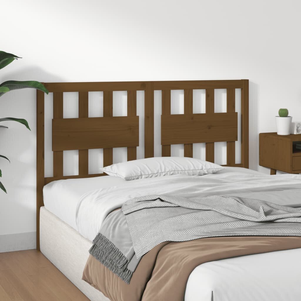vidaXL voodipeats, meepruun, 145,5 x 4 x 100 cm, männipuit hind ja info | Voodid | kaup24.ee