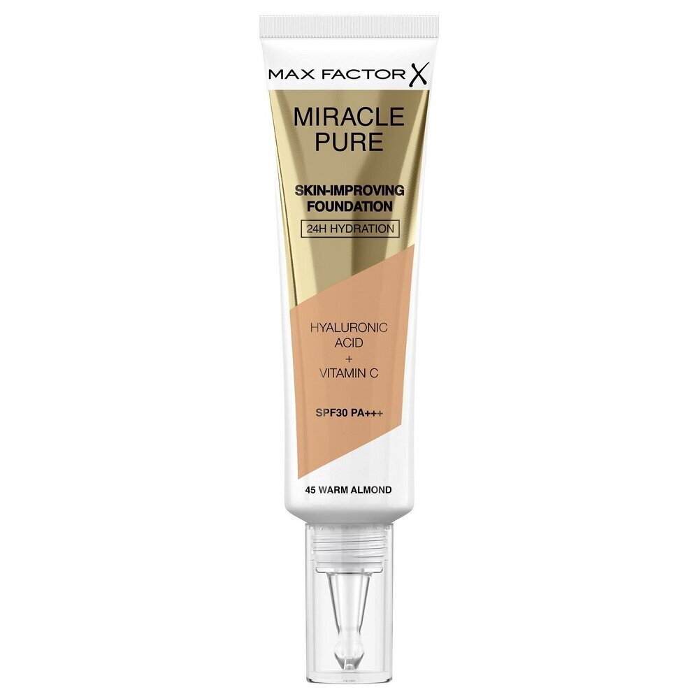 Jumestuskreem Max Factor Miracle Pure Skin Improving Foundation SPF30 44 Warm Almond, 30ml цена и информация | Jumestuskreemid, puudrid | kaup24.ee