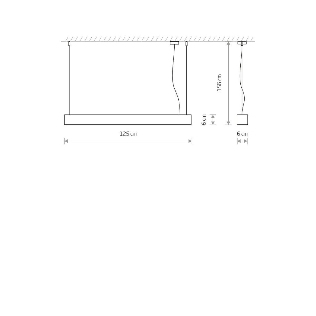 LED valgusti Nowodvorski Soft 120X6 7525, tumehall цена и информация | Rippvalgustid | kaup24.ee