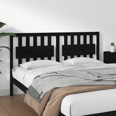 vidaXL voodipeats, must, 155,5 x 4 x 100 cm, männipuit hind ja info | Voodid | kaup24.ee