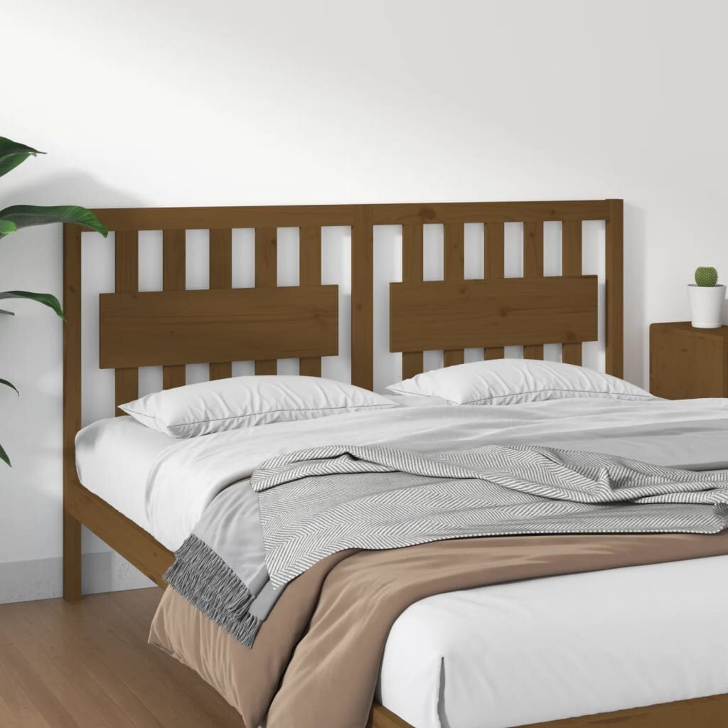 vidaXL voodipeats, meepruun, 165,5 x 4 x 100 cm, männipuit hind ja info | Voodid | kaup24.ee