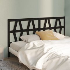 vidaXL voodipeats, must, 206 x 4 x 100 cm, männipuit hind ja info | Voodid | kaup24.ee