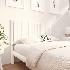 vidaXL voodipeats, valge, 155,5 x 4 x 100 cm, männipuit hind ja info | Voodid | kaup24.ee