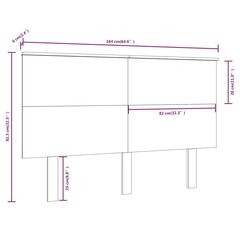 vidaXL voodipeats, 164 x 6 x 82,5 cm, männipuit hind ja info | Voodid | kaup24.ee